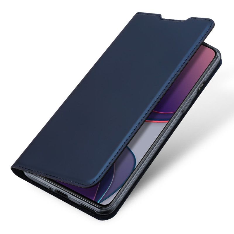 Folio-hoesje OnePlus 8T Donkerblauw Zwart Pro Dux Ducis Huid