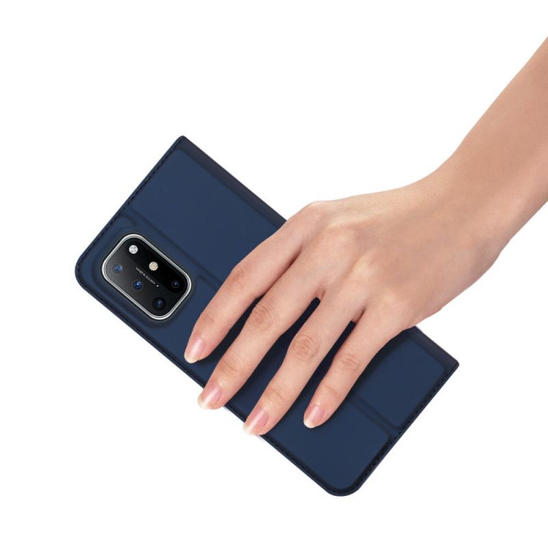 Folio-hoesje OnePlus 8T Donkerblauw Zwart Pro Dux Ducis Huid