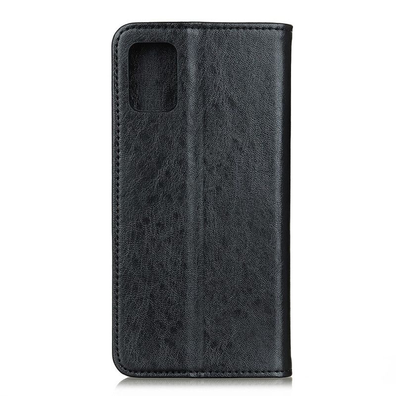 Folio-hoesje voor OnePlus 8T Rood Zwart Elegant Split Lychee Leer