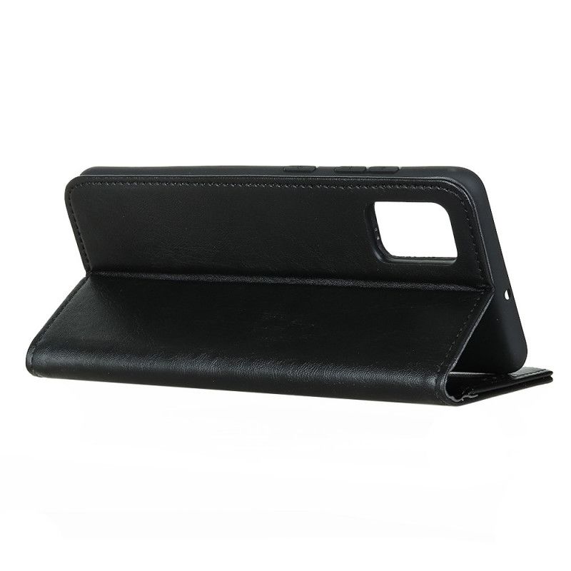 Folio-hoesje voor OnePlus 8T Rood Zwart Elegant Split Lychee Leer