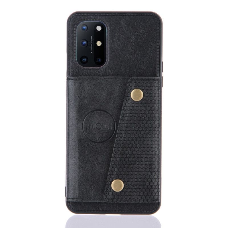 Hoesje OnePlus 8T Grijs Zwart Snap Portemonnee