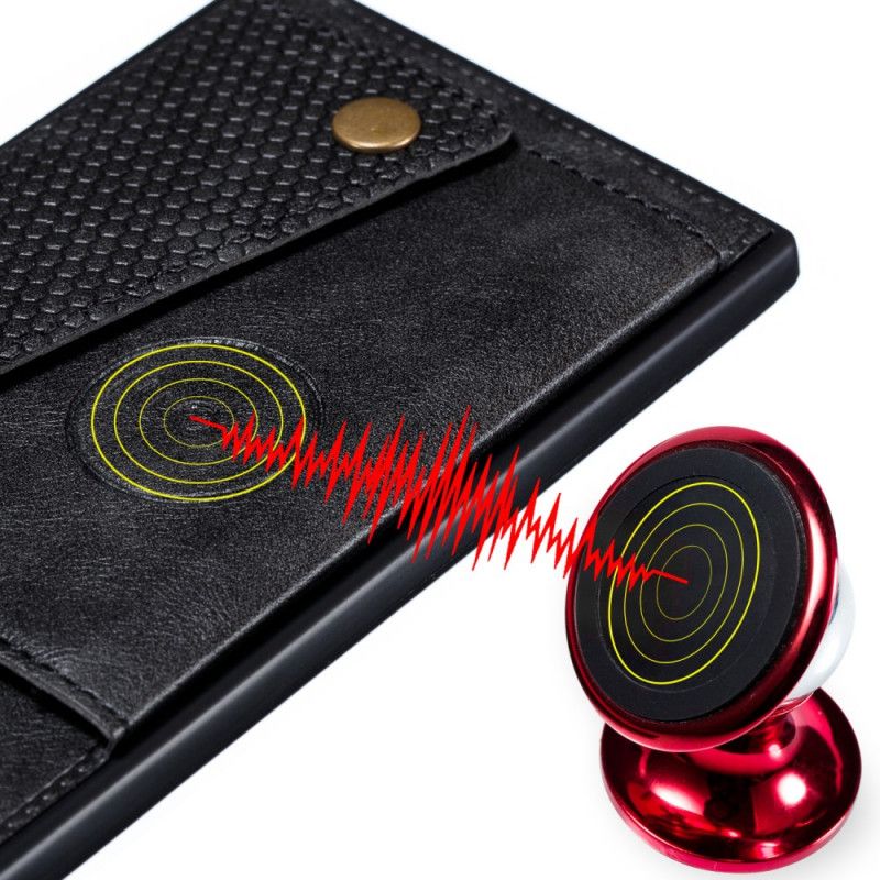 Hoesje OnePlus 8T Grijs Zwart Snap Portemonnee
