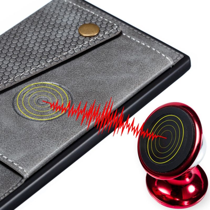 Hoesje OnePlus 8T Grijs Zwart Snap Portemonnee