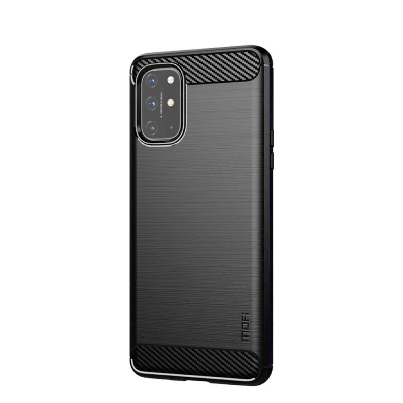Hoesje voor OnePlus 8T Grijs Zwart Mofi Geborstelde Koolstofvezel