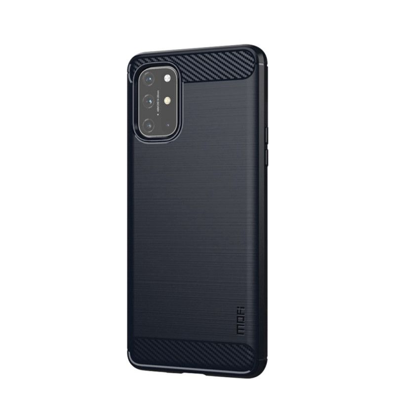Hoesje voor OnePlus 8T Grijs Zwart Mofi Geborstelde Koolstofvezel