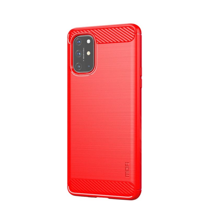 Hoesje voor OnePlus 8T Grijs Zwart Mofi Geborstelde Koolstofvezel