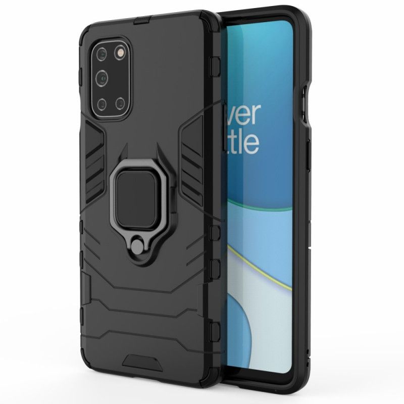 Hoesje voor OnePlus 8T Rood Zwart Resistente Ring