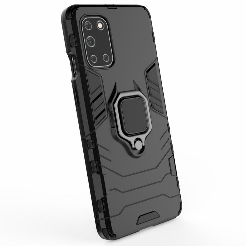 Hoesje voor OnePlus 8T Rood Zwart Resistente Ring
