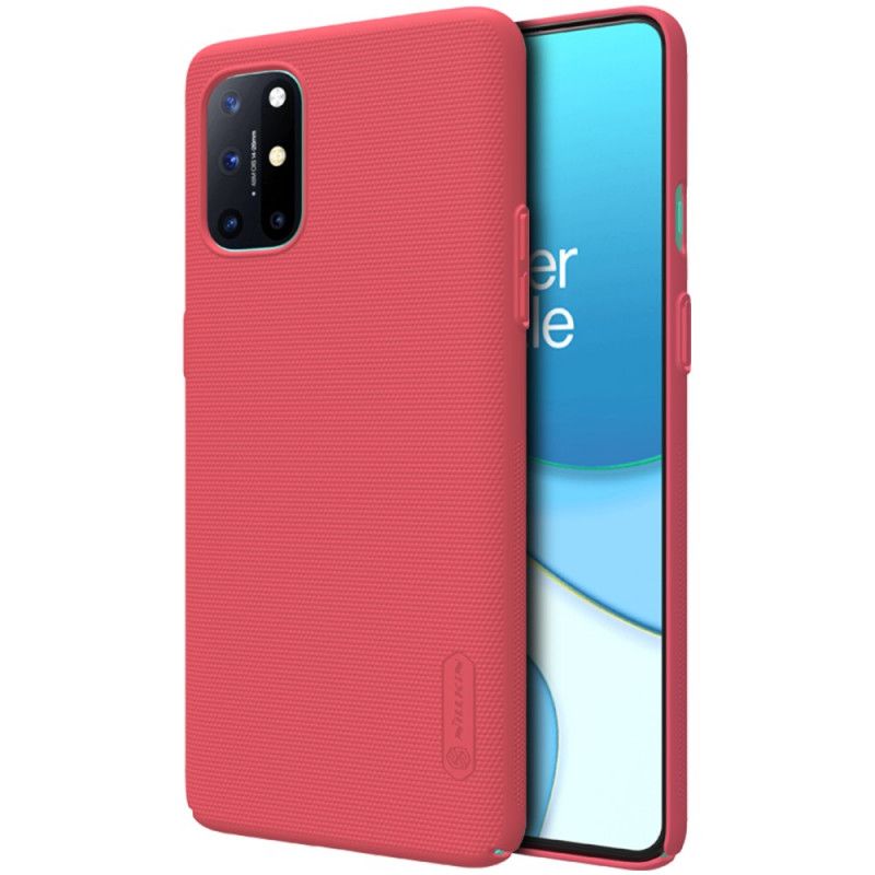 Hoesje voor OnePlus 8T Rood Zwart Stijve Frosted Nillkin