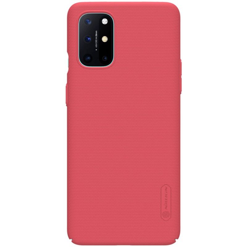 Hoesje voor OnePlus 8T Rood Zwart Stijve Frosted Nillkin