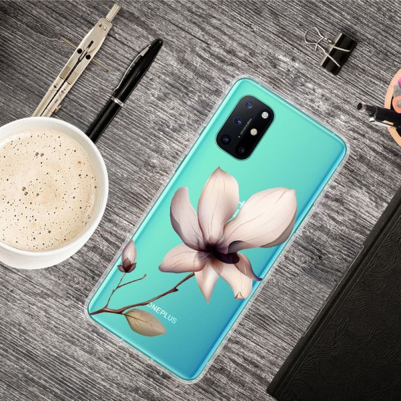 Hoesje voor OnePlus 8T Roze Magenta Premium Bloemen