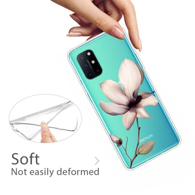 Hoesje voor OnePlus 8T Roze Magenta Premium Bloemen