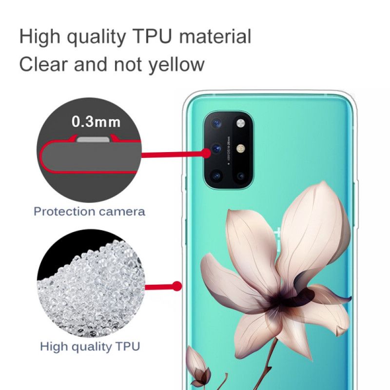 Hoesje voor OnePlus 8T Roze Magenta Premium Bloemen
