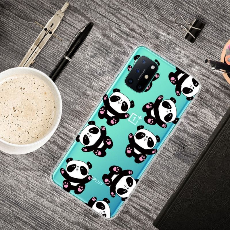 Hoesje voor OnePlus 8T Transparante Panda'S Hebben Plezier