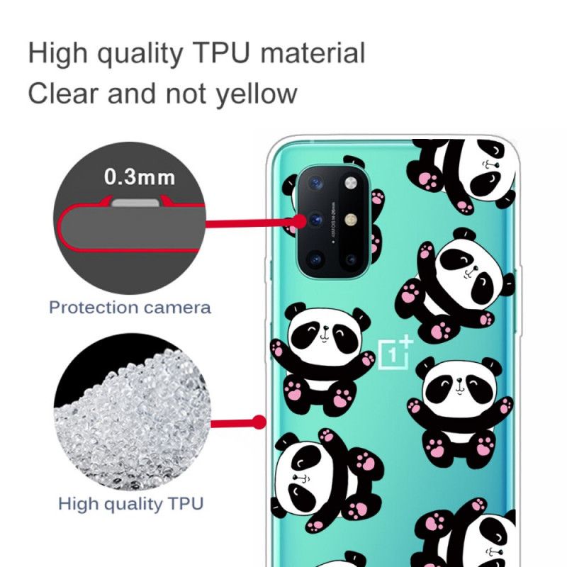 Hoesje voor OnePlus 8T Transparante Panda'S Hebben Plezier