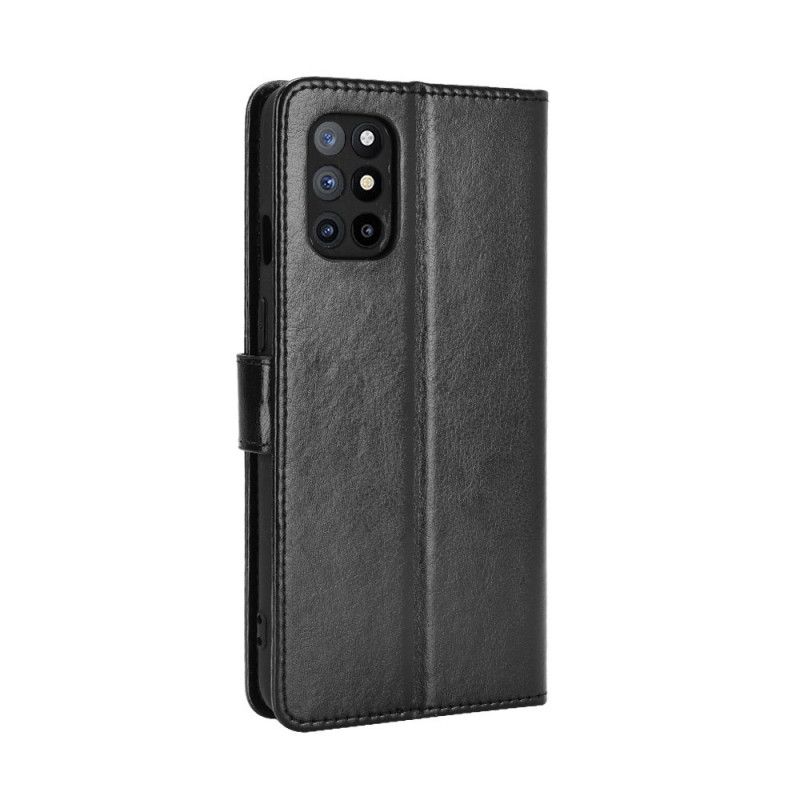 Leren Hoesje OnePlus 8T Rood Zwart Flitsend Kunstleer
