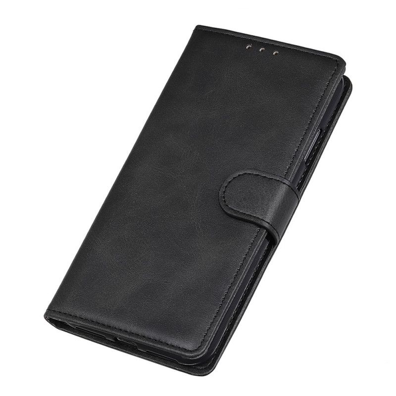 Leren Hoesje OnePlus 8T Rood Zwart Telefoonhoesje Retro Mat Leereffect