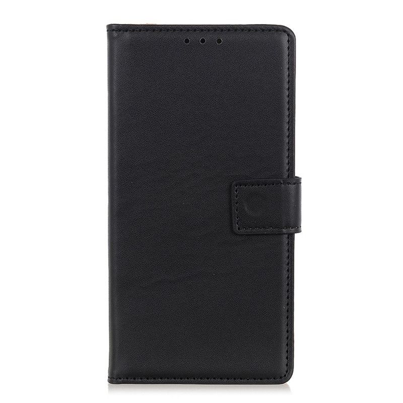 Leren Hoesje voor OnePlus 8T Donkerblauw Zwart Eenvoudig Kunstleer
