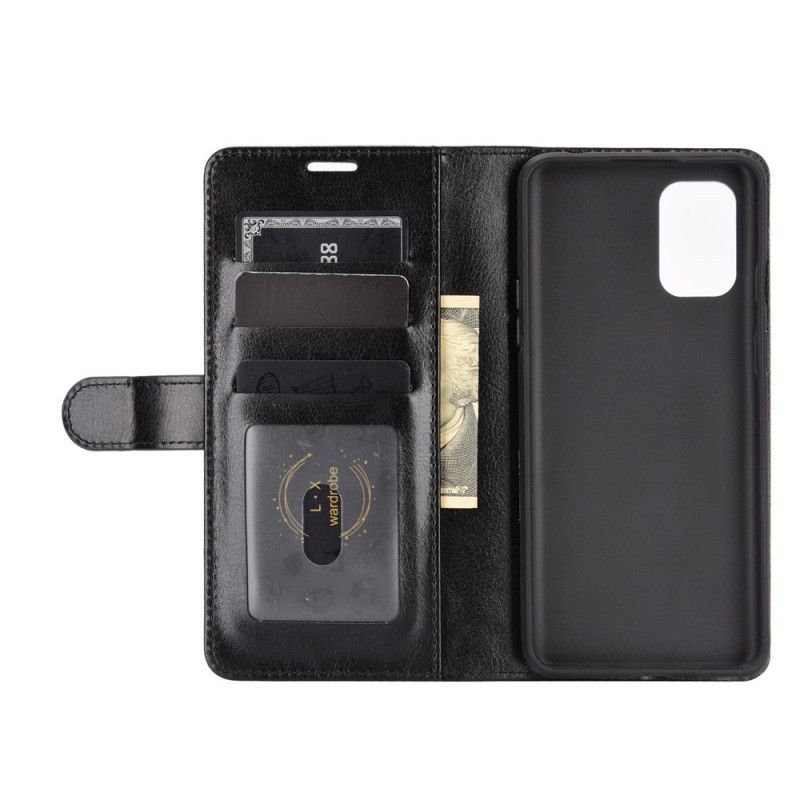 Leren Hoesje voor OnePlus 8T Wit Zwart Ultra Kunstleer