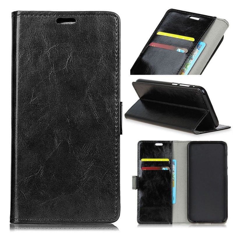 Bescherming Hoesje Huawei P30 Rood Zwart Retro Kunstleer