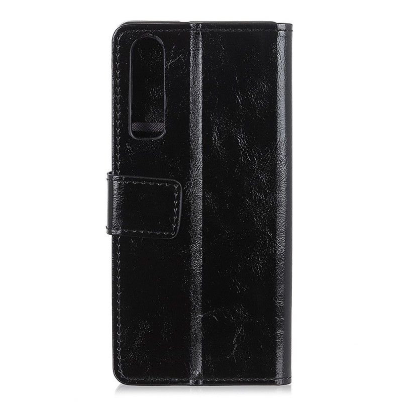 Bescherming Hoesje Huawei P30 Rood Zwart Retro Kunstleer