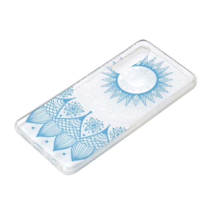 Case Hoesje Huawei P30 Lichtblauw Telefoonhoesje Transparante Kleurrijke Mandala