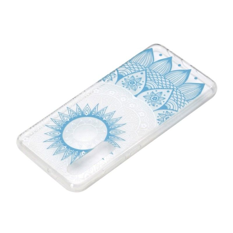 Case Hoesje Huawei P30 Lichtblauw Telefoonhoesje Transparante Kleurrijke Mandala