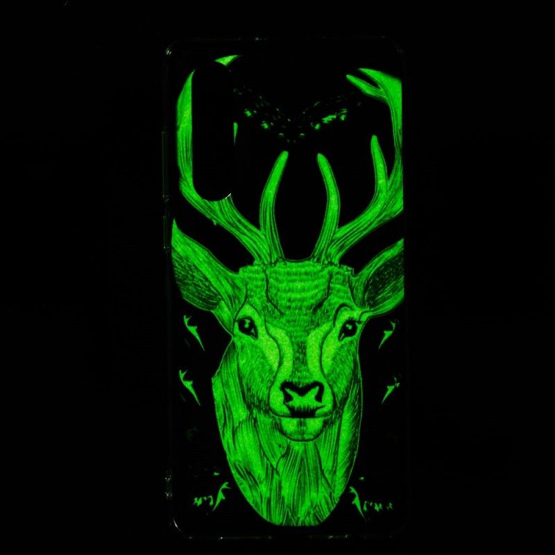 Case Hoesje Huawei P30 Telefoonhoesje Majestueus Fluorescerend Hert