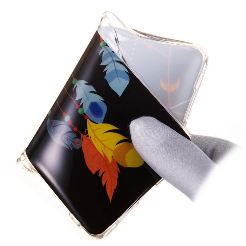 Case Hoesje Huawei P30 Telefoonhoesje Unieke Fluorescerende Dromenvanger