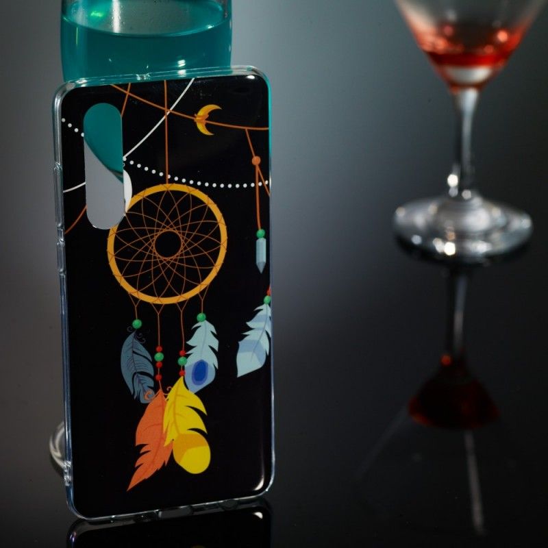 Case Hoesje Huawei P30 Telefoonhoesje Unieke Fluorescerende Dromenvanger