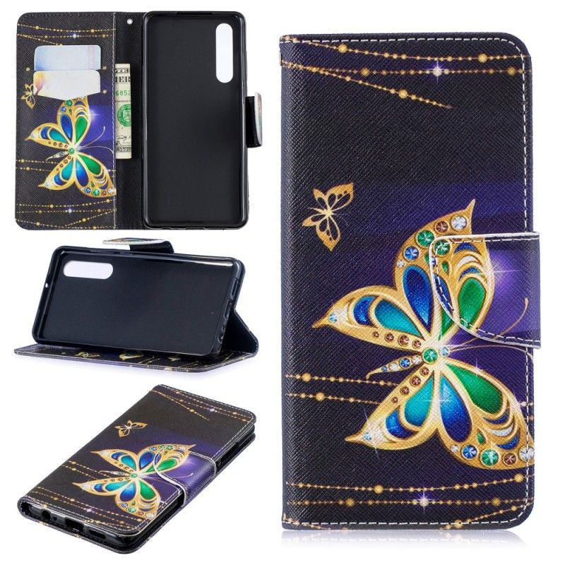 Cover Folio-hoesje Huawei P30 Telefoonhoesje Magische Vlinder