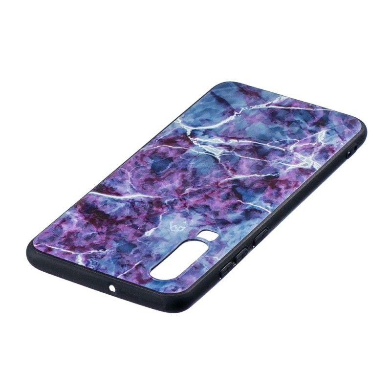 Cover Hoesje Huawei P30 Telefoonhoesje Paars Marmer