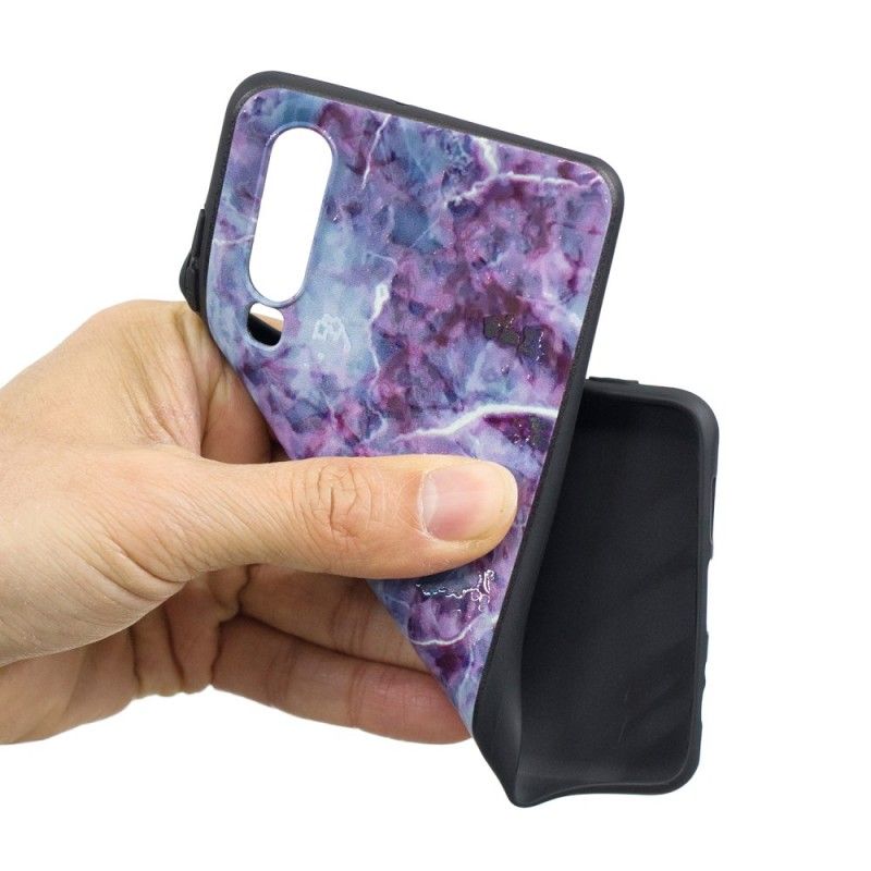 Cover Hoesje Huawei P30 Telefoonhoesje Paars Marmer