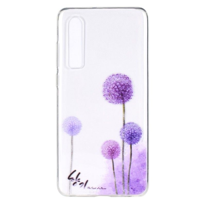 Cover Hoesje Huawei P30 Telefoonhoesje Transparant Gekleurde Paardenbloemen