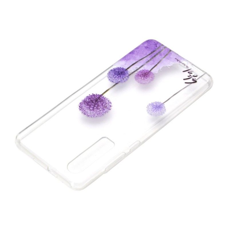 Cover Hoesje Huawei P30 Telefoonhoesje Transparant Gekleurde Paardenbloemen