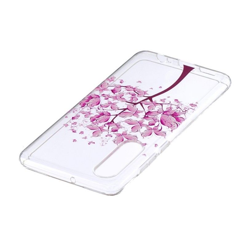 Cover Hoesje Huawei P30 Telefoonhoesje Transparante Boom In Waanzin