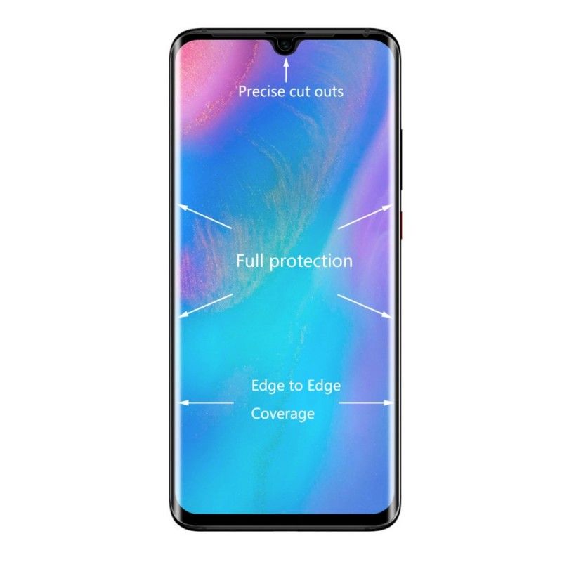 Gehard Glas Bescherming Huawei P30 Transparant Zwart Calans