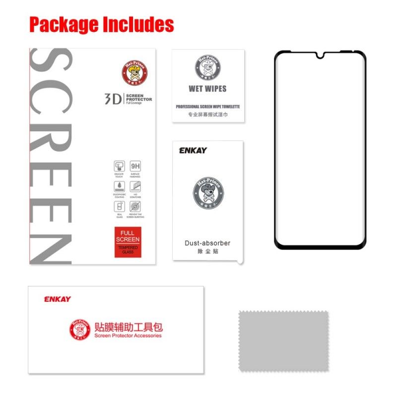 Gehard Glas Bescherming Huawei P30 Transparant Zwart Calans