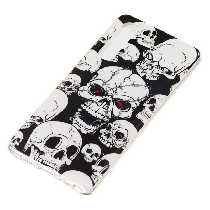 Hoesje Huawei P30 Aandacht Fluorescerende Schedels