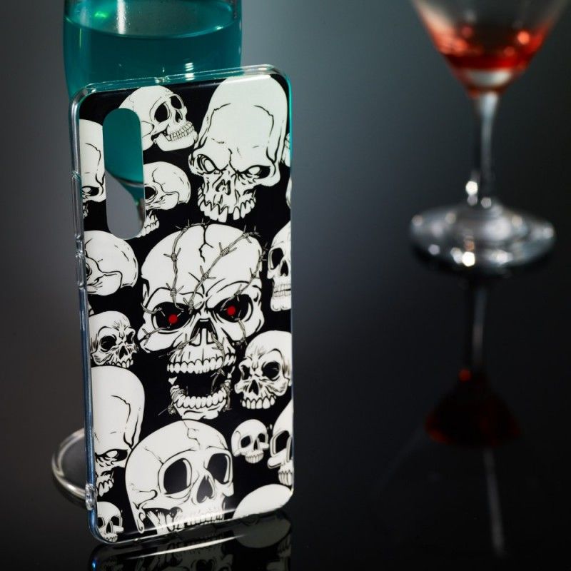Hoesje Huawei P30 Aandacht Fluorescerende Schedels