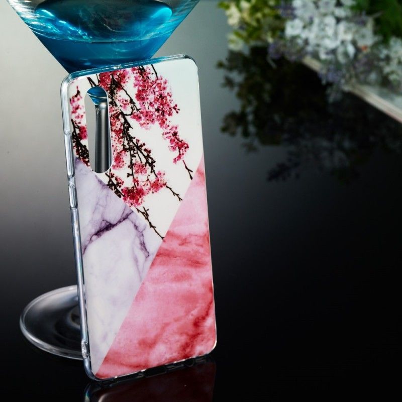 Hoesje Huawei P30 Gemarmerde Pruimenbloesem