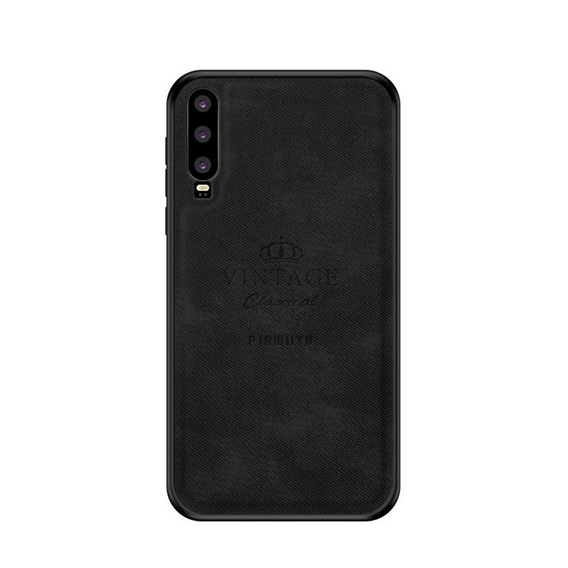 Hoesje Huawei P30 Grijs Zwart Eervolle Vintage