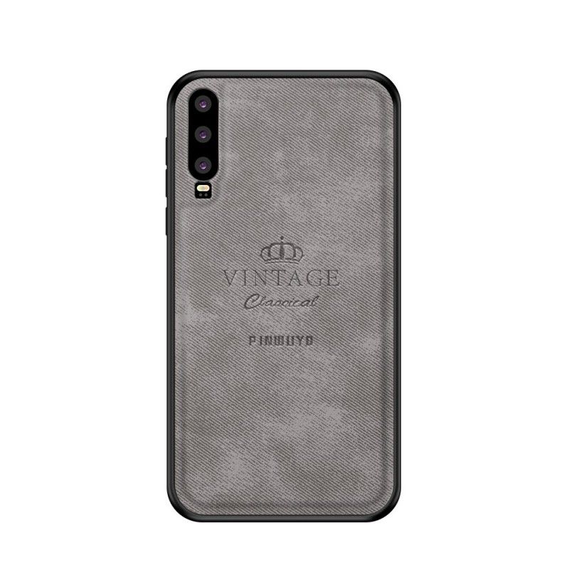 Hoesje Huawei P30 Grijs Zwart Eervolle Vintage