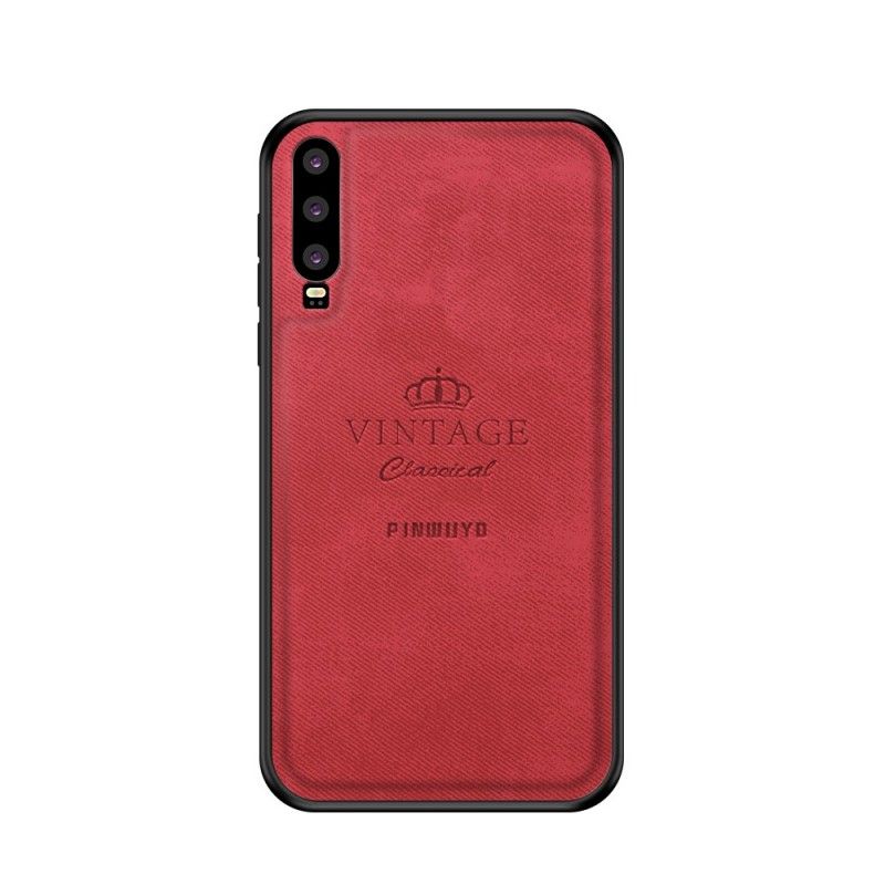 Hoesje Huawei P30 Grijs Zwart Eervolle Vintage