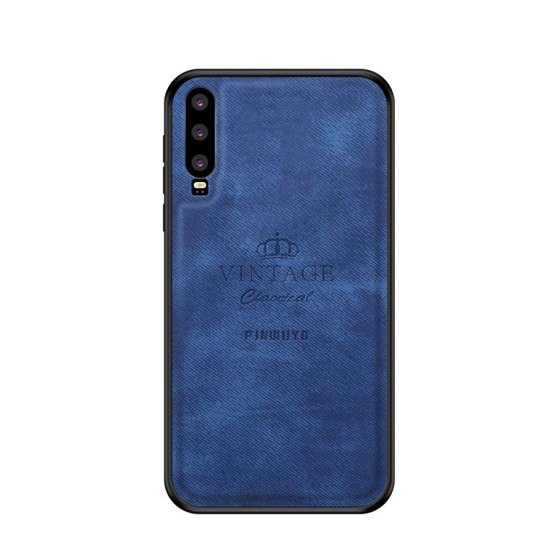 Hoesje Huawei P30 Grijs Zwart Eervolle Vintage