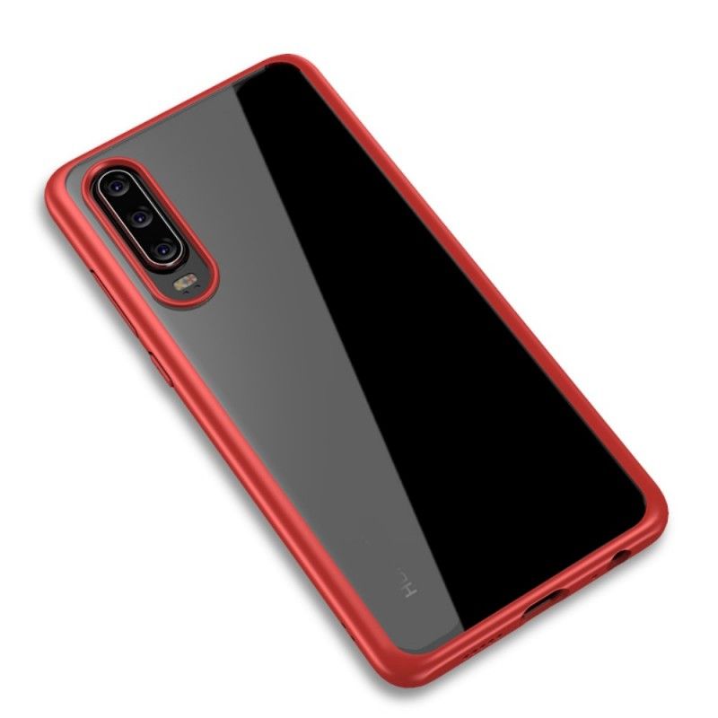 Hoesje Huawei P30 Rood Zwart Ipaky Hybride Serie