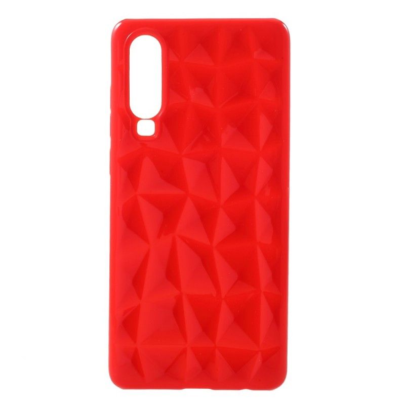Hoesje Huawei P30 Telefoonhoesje Diamanttextuur
