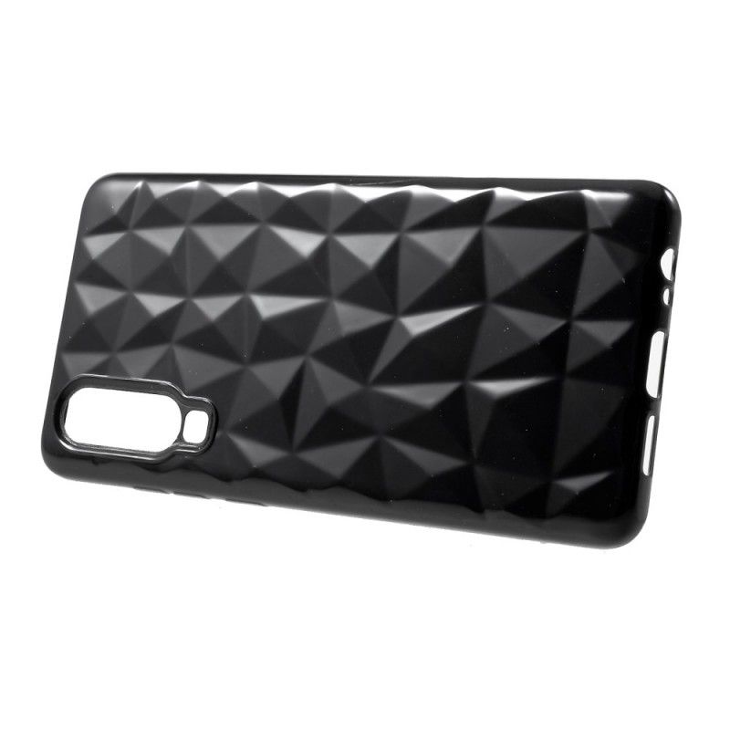 Hoesje Huawei P30 Telefoonhoesje Diamanttextuur