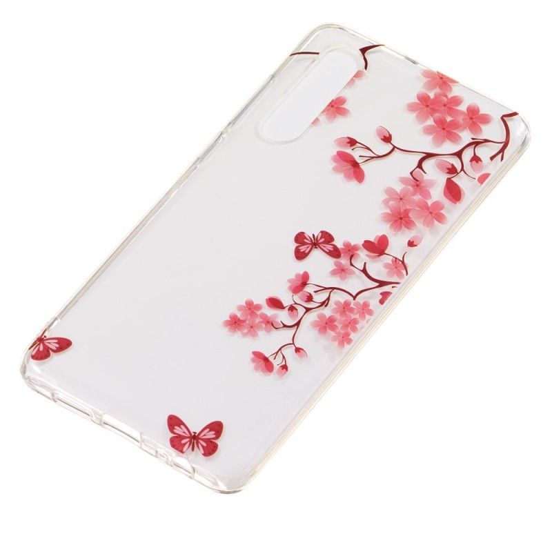 Hoesje Huawei P30 Telefoonhoesje Transparant Bloeiende Boom