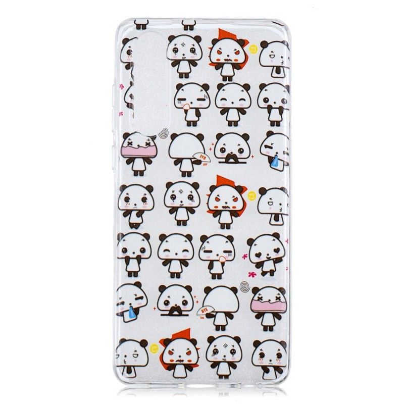 Hoesje Huawei P30 Telefoonhoesje Transparante Grappige Panda'S